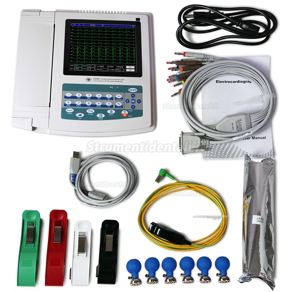 COMTEC® ECG-1200G Monitore elettrocardiografo digitale 12 canali